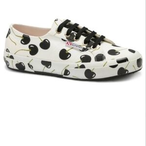 Rare! NWOT Superga X BUTRICH Black and White Cherry Sneakers